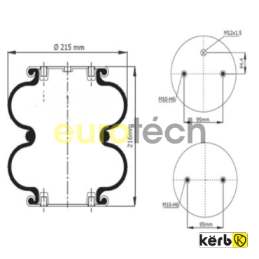 Air Spring FOR SAF/SCANIA 5220-2P084 229 1004 00