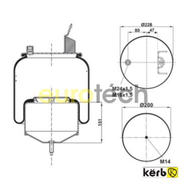 Air Bellow Complete Air Spring FOR VOLVO SP 557803-K20582206