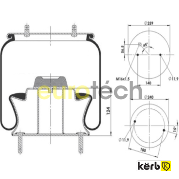 Air Bellow Complete Air Spring FOR SCANIA 20242811726237