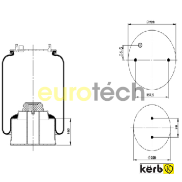 Air Bellow Complete Air Spring FOR SCANIA P 440303-K488263