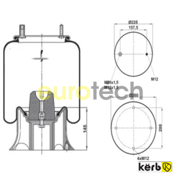 Air Bellow Complete Air Spring FOR SCANIA P 550302-K1440302