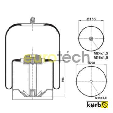 Air Bellow Complete Air Spring for mercedes SP 554838-K03, 942 320 35 21