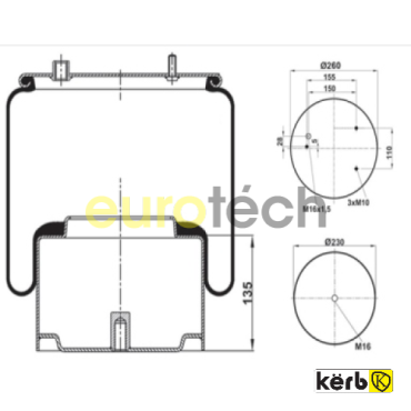 Air Bellow  Air Spring FOR DAF SP 55836-K01MLF70603881681